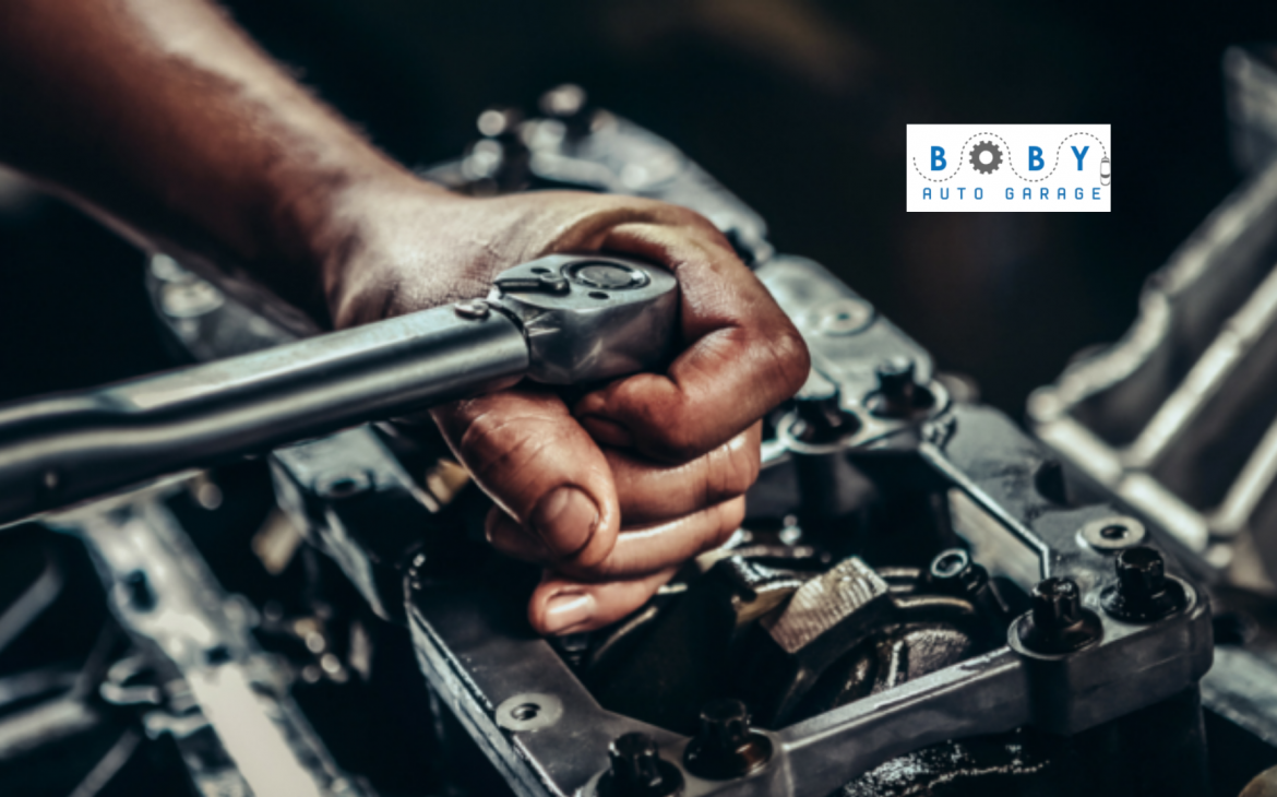 This image shows auto repair in Dubai